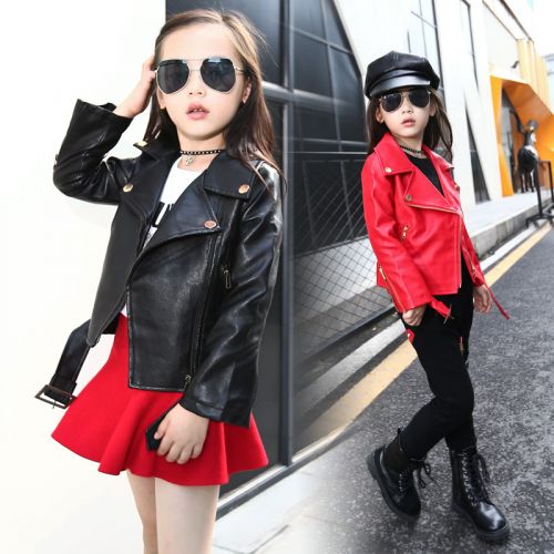 Blouson pour fille en cuir PU - Ref 2159758