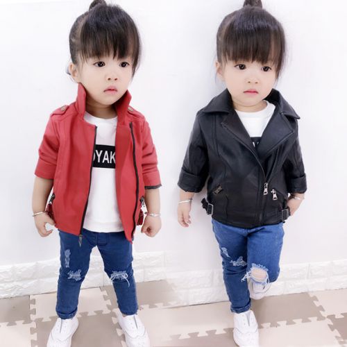  Blouson pour fille en cuir PU - Ref 2159799