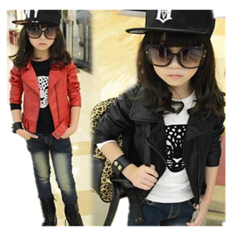 Blouson pour fille en cuir PU - Ref 2159802