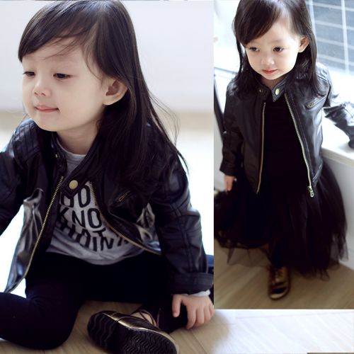 Blouson pour fille en cuir PU - Ref 2159853