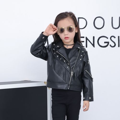 Blouson pour fille en cuir PU - Ref 2159921