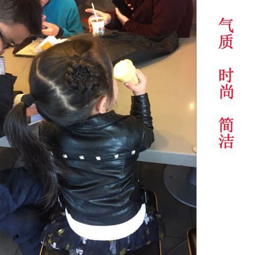 Blouson pour fille en cuir PU - Ref 2159929