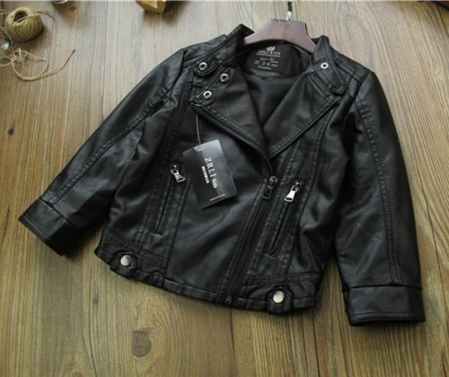 Blouson pour fille en cuir PU - Ref 2160077