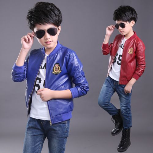 Blouson pour garçon en cuir PU - Ref 2158639