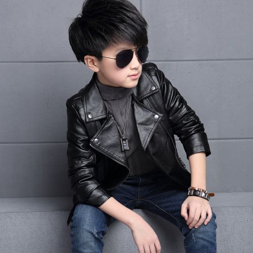 Blouson pour garçon en cuir PU - Ref 2158728