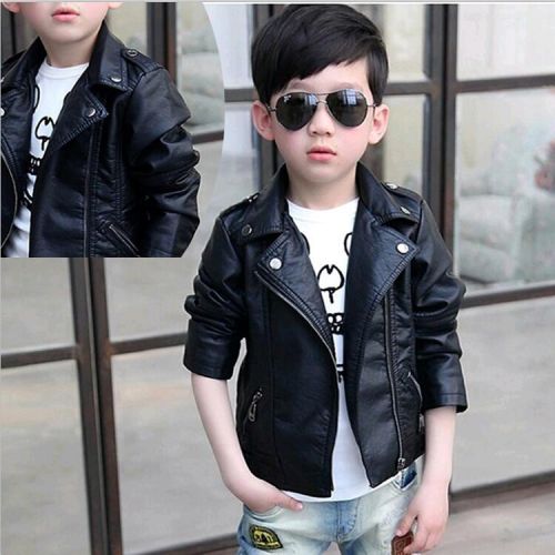 Blouson pour garçon en cuir PU - Ref 2158797