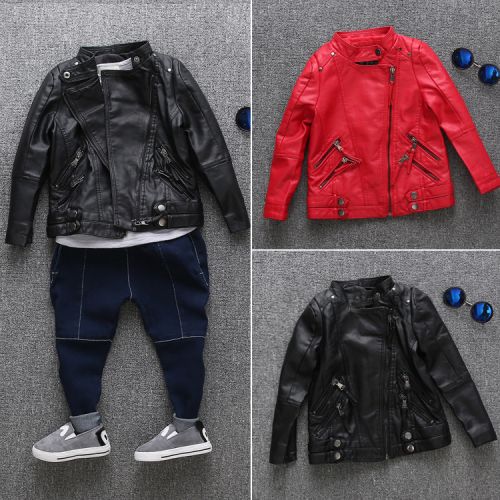 Blouson pour garçon en cuir PU - Ref 2158799