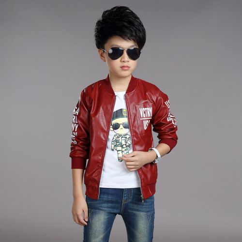 Blouson pour garçon en cuir PU - Ref 2158830