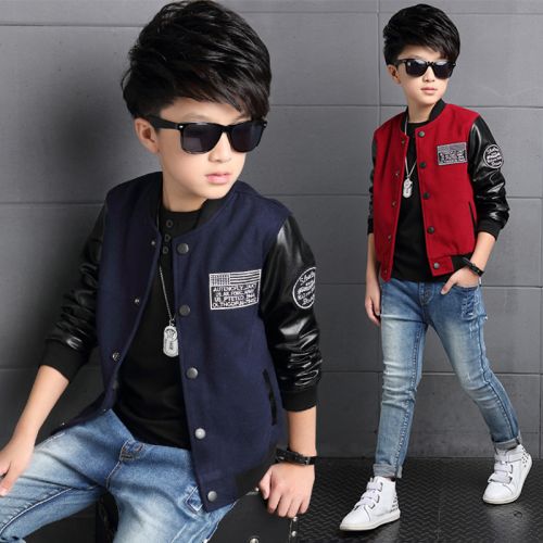 Blouson pour garçon en cuir PU - Ref 2158857