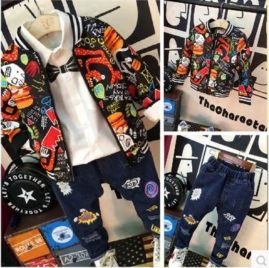 Blouson pour garçon en cuir PU - Ref 2158878