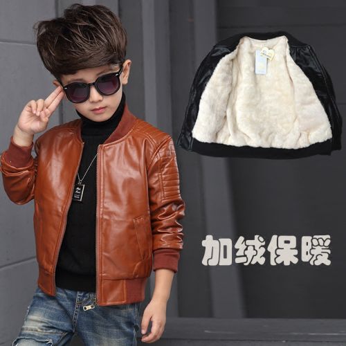 Blouson pour garçon en cuir PU - Ref 2158882