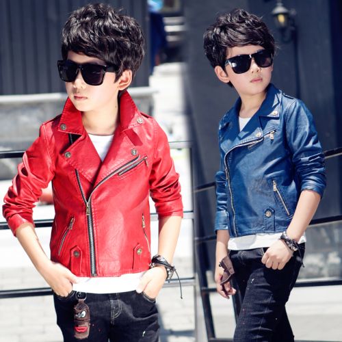 Blouson pour garçon en cuir PU - Ref 2158912