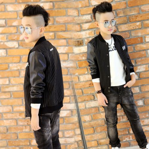 Blouson pour garçon AIXINGUO en cuir PU - Ref 2158938