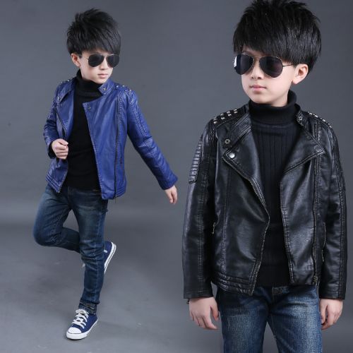 Blouson pour garçon en cuir PU - Ref 2158944
