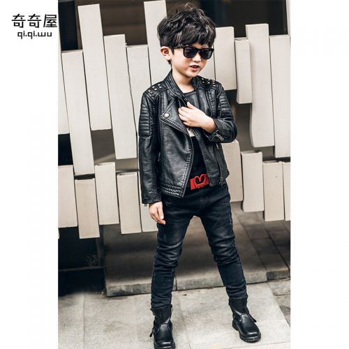 Blouson pour garçon en cuir PU - Ref 2158991