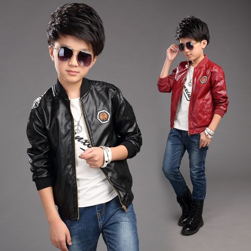 Blouson pour garçon en cuir PU - Ref 2159000