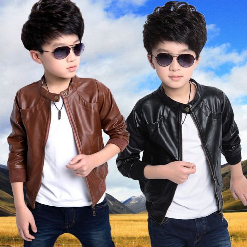 Blouson pour garçon en cuir PU - Ref 2159006