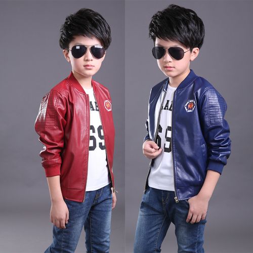 Blouson pour garçon en cuir PU - Ref 2159077