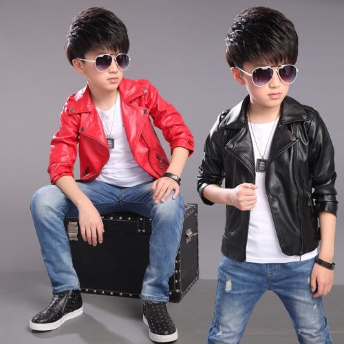Blouson pour garçon en cuir PU - Ref 2159083