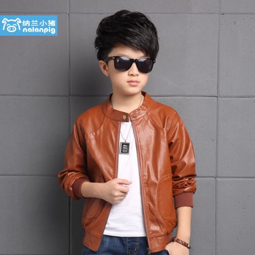 Blouson pour garçon NALANPIG en cuir PU - Ref 2159165