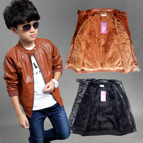 Blouson pour garçon en cuir PU - Ref 2159204