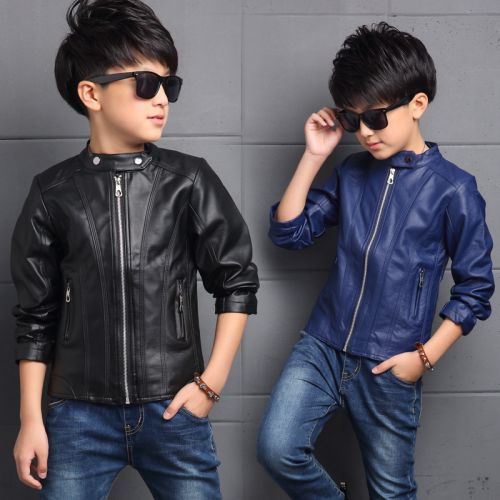 Blouson pour garçon en cuir PU - Ref 2159234