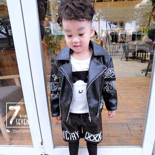 Blouson pour garçon AKMD en cuir PU - Ref 2159272