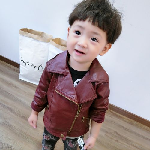 Blouson pour garçon en cuir PU - Ref 2159286