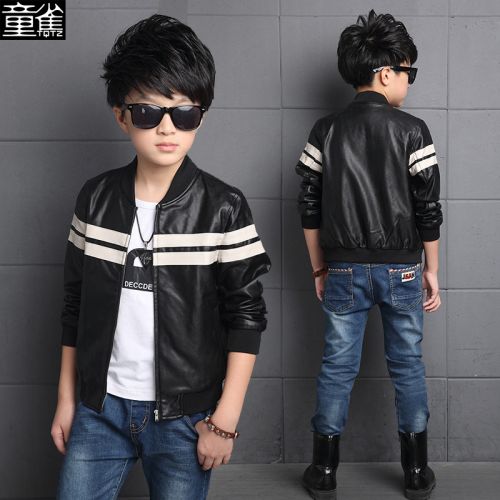 Blouson pour garçon en cuir PU - Ref 2159300