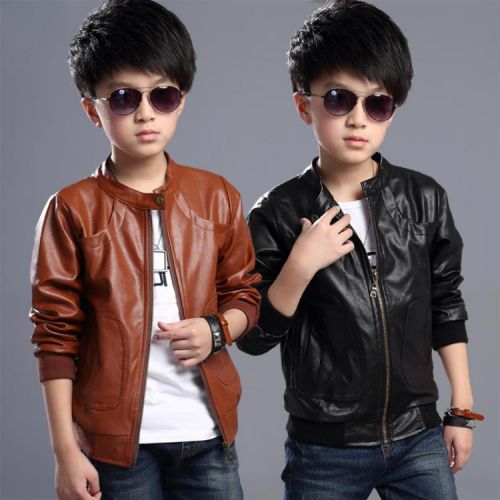 Blouson pour garçon en cuir PU - Ref 2159349