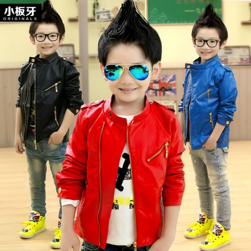 Blouson pour garçon en cuir PU - Ref 2159362