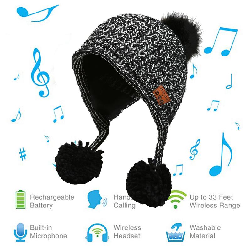 Bonnet tricoté Bluetooth Pour hommes et femmes - Ref 3424183