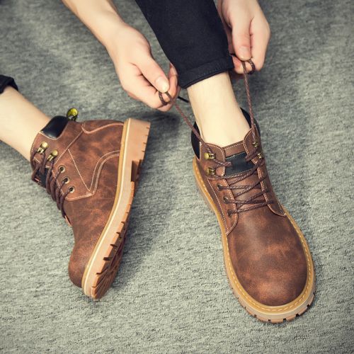 Boots - chaussures en Microfiber ronde pour hiver - Angleterre - semelle TPR - Ref 950681