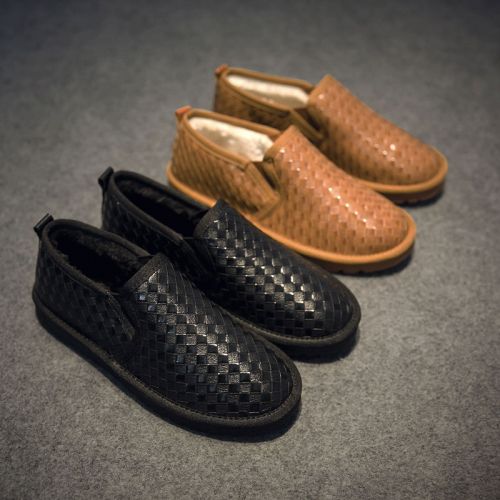 Boots - chaussures en Microfiber ronde pour hiver - semelle caoutchouc - Ref 950689