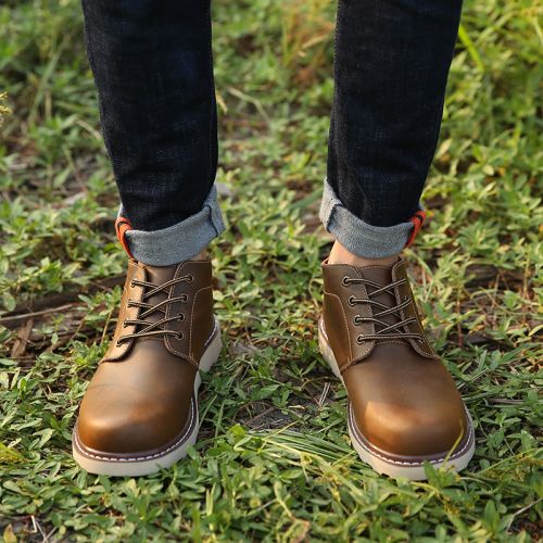 Boots - chaussures en PU ronde pour printemps - Europe - semelle caoutchouc - Ref 950693