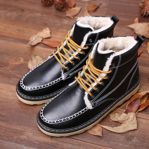 Boots - chaussures en Microfiber ronde pour hiver - Angleterre - semelle caoutchouc - Ref 950697