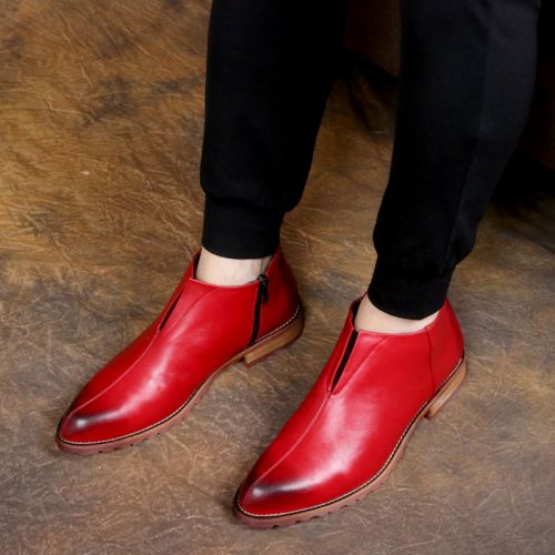 Boots - chaussures en PU pointu pour printemps - tendance des jeunes - semelle caoutchouc - Ref 950746