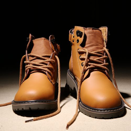 Boots - chaussures en plancher de cuir, En plus de de vache, UPLIMVA ronde pour hiver - loisir - semelle caoutchouc - Re