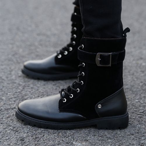 Boots - chaussures en PU UPLIMVA ronde pour hiver - Angleterre - semelle caoutchouc - Ref 950779
