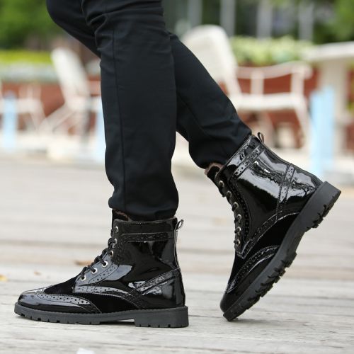 Boots - chaussures en PU UPLIMVA ronde pour hiver - Angleterre - semelle caoutchouc - Ref 950790
