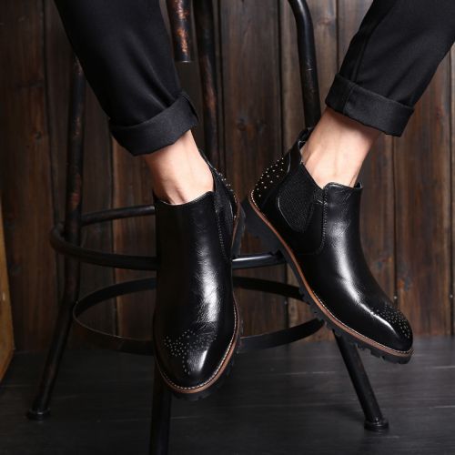 Boots - chaussures en Microfiber UPLIMVA pointu pour hiver - loisir - semelle caoutchouc - Ref 950792