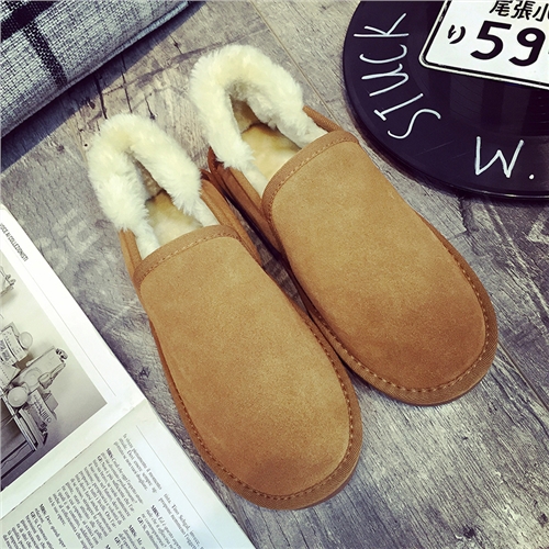 Boots - chaussures en de vache ronde pour hiver - semelle caoutchouc - Ref 950798