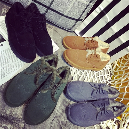 Boots - chaussures en de vache ronde pour hiver - Angleterre - semelle caoutchouc - Ref 950800