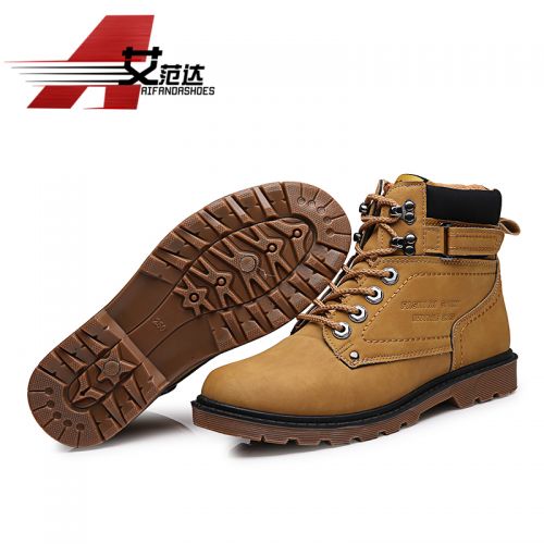 Boots - chaussures en PU ronde pour hiver - Angleterre - semelle caoutchouc - Ref 950848