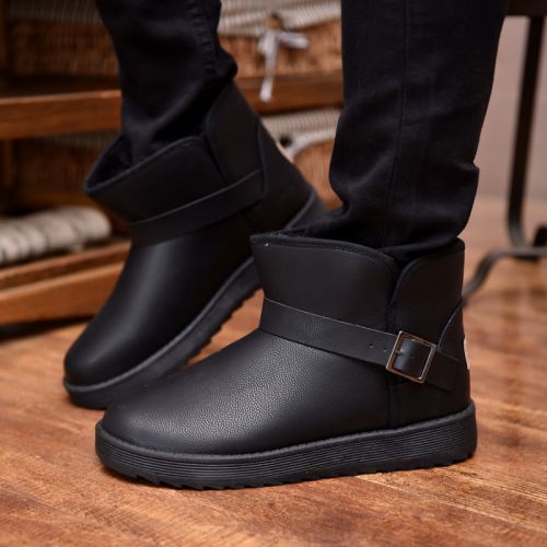 Boots - chaussures en PU ronde pour hiver - tendance des jeunes - semelle caoutchouc - Ref 950886