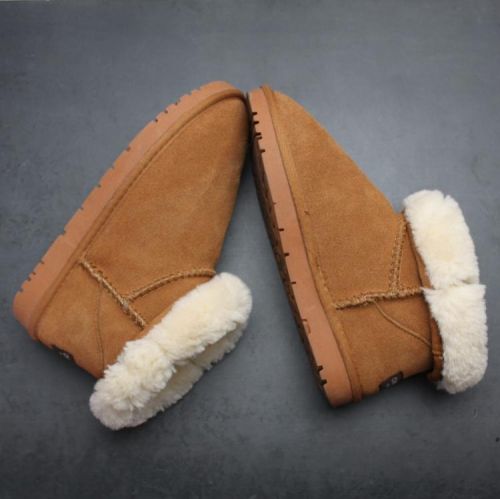 Boots - chaussures en Nubuck ronde pour hiver - Angleterre - semelle caoutchouc - Ref 950906