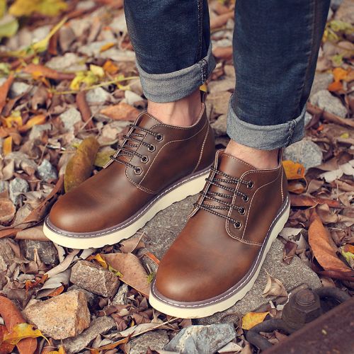 Boots - chaussures en Première couche de cuir, En plus de de vache, DBILAS ronde pour hiver - Angleterre - semelle TPR 