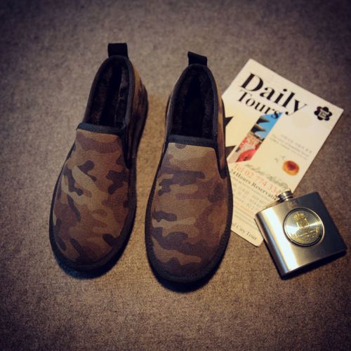 Boots - chaussures en Nubuck ronde pour hiver - loisir - semelle caoutchouc - Ref 950925