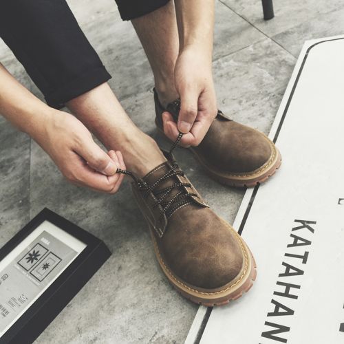 Boots - chaussures en Ercengzhupi ronde pour printemps - semelle caoutchouc - Ref 950928