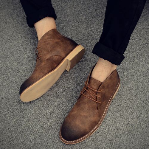 Boots - chaussures en Microfiber ronde pour printemps - loisir - semelle caoutchouc - Ref 950954